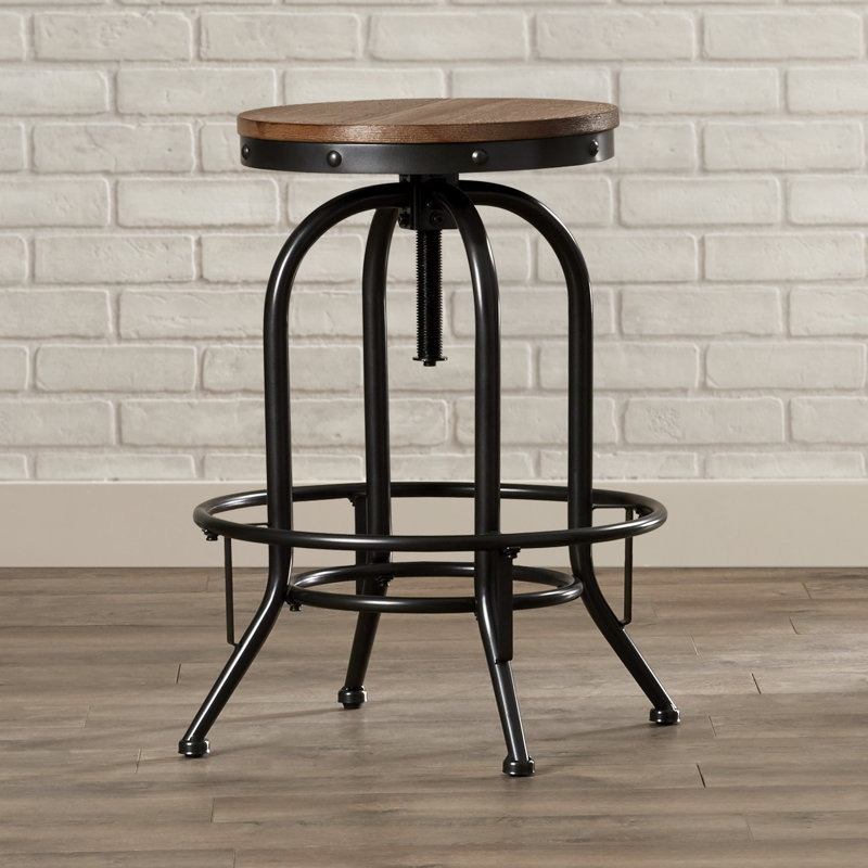 Goethe Adjustable Height Swivel Bar Stool & Reviews AllModern